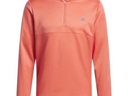 adidas Textured 1 4 Zip Pullover - Preloved Scarlet For Cheap