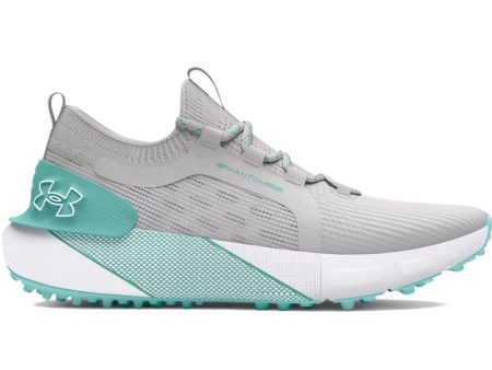 Under Armour Phantom Golf Spikeless Ladies Waterproof Shoes - Distant Gray Distant Gray Radial Turquoise Online Sale