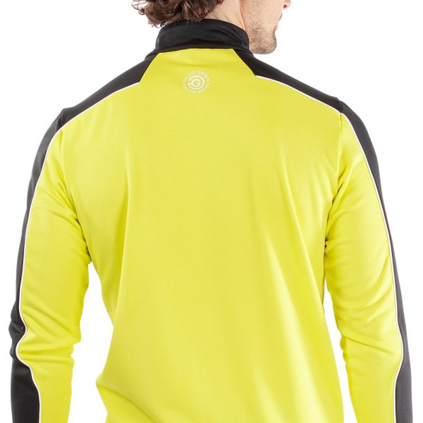 Galvin Green Dave 1 4 Zip Pullover - Sunny Lime Black Discount