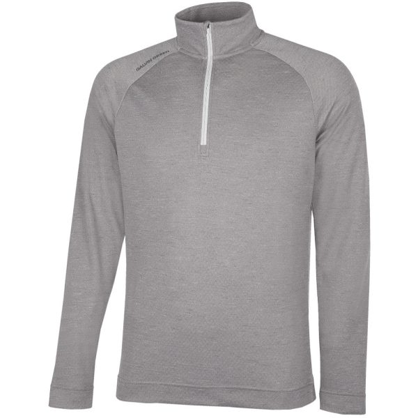 Galvin Green Dion 1 4 Zip Pullover - Grey Melange Supply