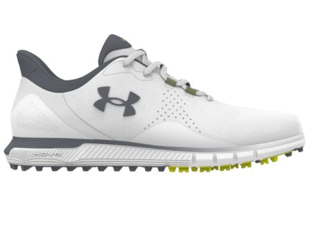 Under Armour Drive Fade Spikeless Waterproof Shoes - White White Titan Gray Online Sale