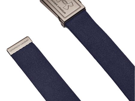 Under Armour Stretch Webbing Belt - Midnight Navy Khaki Base Silver For Cheap