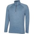 Galvin Green Dion 1 4 Zip Pullover - Blue Melange Online Hot Sale