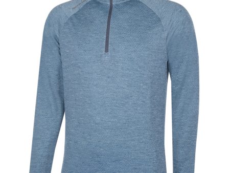 Galvin Green Dion 1 4 Zip Pullover - Blue Melange Online Hot Sale