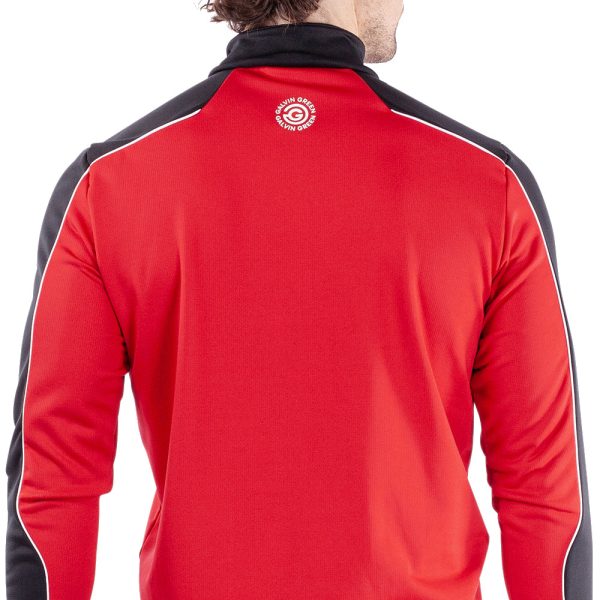 Galvin Green Dave 1 4 Zip Pullover - Red Black Online now