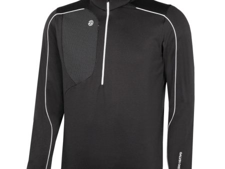 Galvin Green Dave 1 4 Zip Pullover - Black White Online Sale