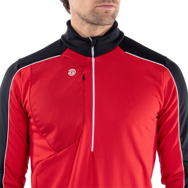 Galvin Green Dave 1 4 Zip Pullover - Red Black Online now