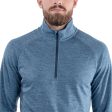 Galvin Green Dion 1 4 Zip Pullover - Blue Melange Online Hot Sale