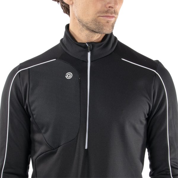 Galvin Green Dave 1 4 Zip Pullover - Black White Online Sale