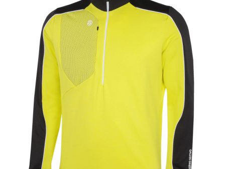 Galvin Green Dave 1 4 Zip Pullover - Sunny Lime Black Discount