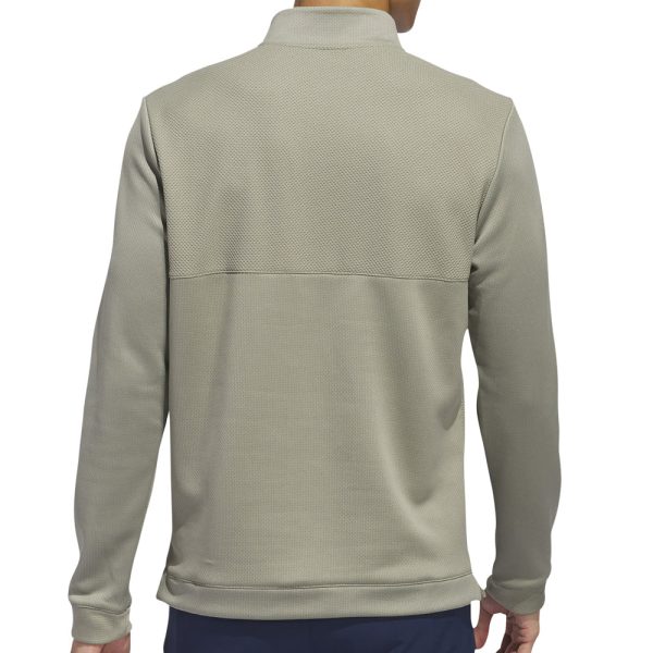 adidas Textured 1 4 Zip Pullover - Silver Pebble For Cheap