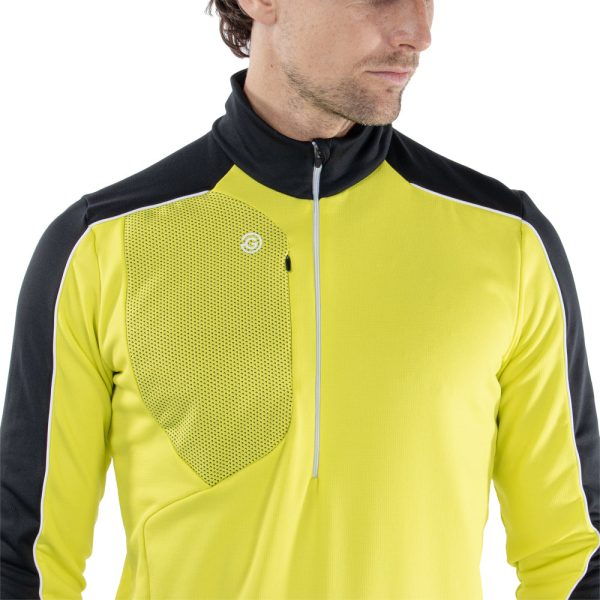 Galvin Green Dave 1 4 Zip Pullover - Sunny Lime Black Discount