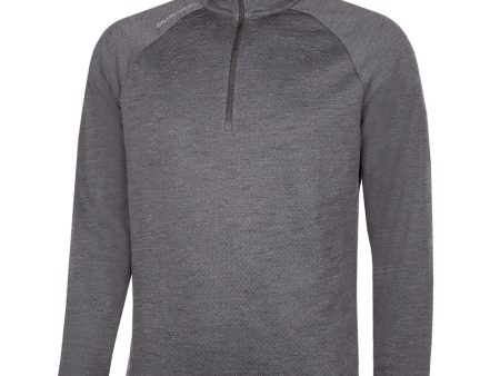 Galvin Green Dion 1 4 Zip Pullover - Black Melange Hot on Sale