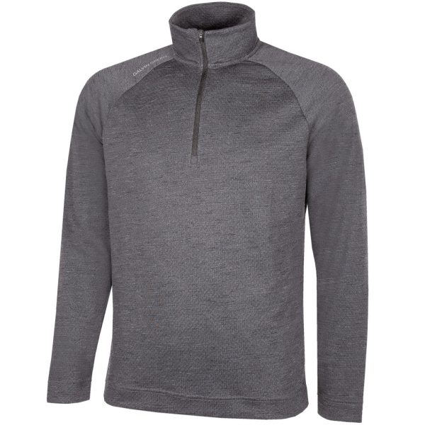 Galvin Green Dion 1 4 Zip Pullover - Black Melange Hot on Sale