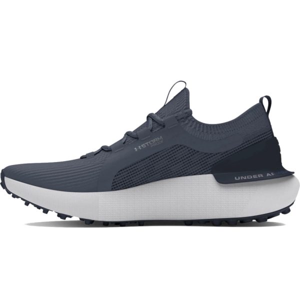 Under Armour Phantom Golf Spikeless Waterproof Shoes - Downpour Gray Midnight Navy Metallic Silver Online now