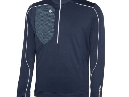 Galvin Green Dave 1 4 Zip Pullover - Navy White Online Sale